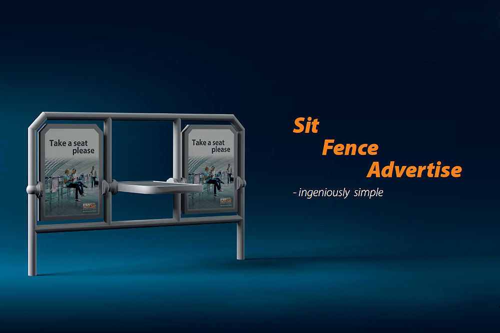 MultiSit sit fence advertise - ingeniously simple